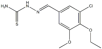 3-chloro-4-ethoxy-5-methoxybenzaldehyde thiosemicarbazone 化学構造式