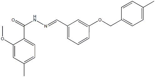 2-methoxy-4-methyl-N'-{3-[(4-methylbenzyl)oxy]benzylidene}benzohydrazide,494757-52-7,结构式