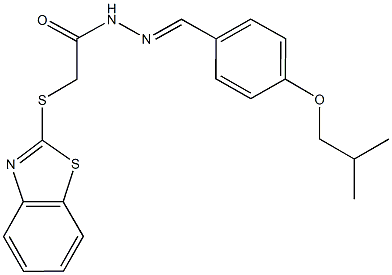 2-(1,3-benzothiazol-2-ylsulfanyl)-N'-(4-isobutoxybenzylidene)acetohydrazide,494757-53-8,结构式