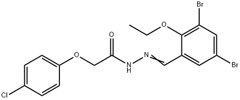 2-(4-chlorophenoxy)-N'-(3,5-dibromo-2-ethoxybenzylidene)acetohydrazide|