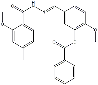 494757-68-5 2-methoxy-5-[2-(2-methoxy-4-methylbenzoyl)carbohydrazonoyl]phenyl benzoate