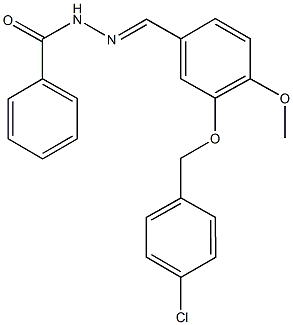 N'-{3-[(4-chlorobenzyl)oxy]-4-methoxybenzylidene}benzohydrazide,494757-77-6,结构式