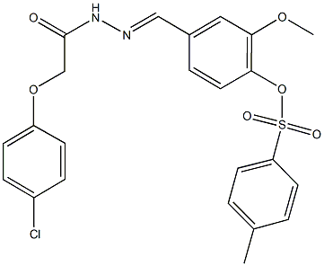 4-{2-[(4-chlorophenoxy)acetyl]carbohydrazonoyl}-2-methoxyphenyl 4-methylbenzenesulfonate|