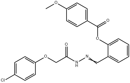 2-{2-[(4-chlorophenoxy)acetyl]carbohydrazonoyl}phenyl 4-methoxybenzoate,494757-87-8,结构式