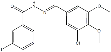 N'-(3-chloro-4,5-dimethoxybenzylidene)-3-iodobenzohydrazide Structure