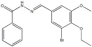 N'-(3-bromo-4-ethoxy-5-methoxybenzylidene)benzohydrazide 结构式