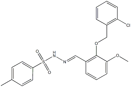 N'-{2-[(2-chlorobenzyl)oxy]-3-methoxybenzylidene}-4-methylbenzenesulfonohydrazide Structure
