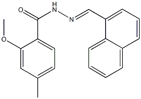 2-methoxy-4-methyl-N'-(1-naphthylmethylene)benzohydrazide Structure