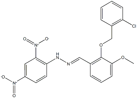 494758-06-4 2-[(2-chlorobenzyl)oxy]-3-methoxybenzaldehyde {2,4-bisnitrophenyl}hydrazone