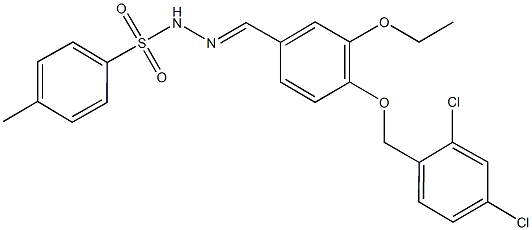 N'-{4-[(2,4-dichlorobenzyl)oxy]-3-ethoxybenzylidene}-4-methylbenzenesulfonohydrazide Struktur
