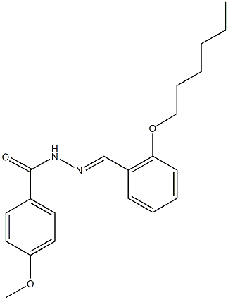 N'-[2-(hexyloxy)benzylidene]-4-methoxybenzohydrazide Structure