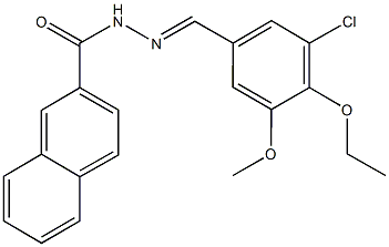 N'-(3-chloro-4-ethoxy-5-methoxybenzylidene)-2-naphthohydrazide 结构式