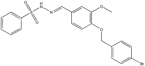 N'-{4-[(4-bromobenzyl)oxy]-3-methoxybenzylidene}benzenesulfonohydrazide Structure