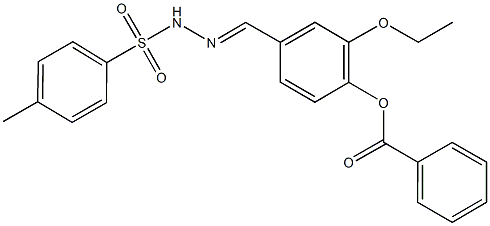 2-ethoxy-4-{2-[(4-methylphenyl)sulfonyl]carbohydrazonoyl}phenyl benzoate 结构式