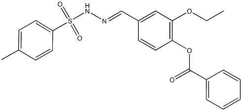 2-ethoxy-4-{2-[(4-methylphenyl)sulfonyl]carbohydrazonoyl}phenyl benzoate Structure