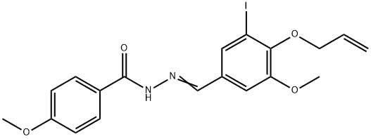 N'-[4-(allyloxy)-3-iodo-5-methoxybenzylidene]-4-methoxybenzohydrazide|