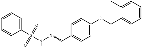 N'-{4-[(2-methylbenzyl)oxy]benzylidene}benzenesulfonohydrazide 化学構造式