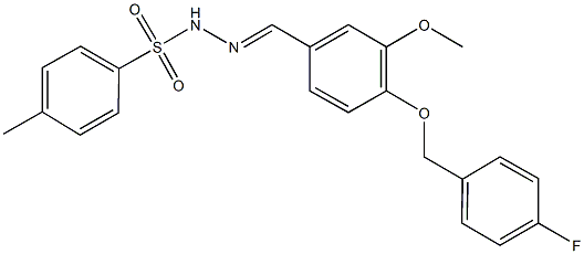 N'-{4-[(4-fluorobenzyl)oxy]-3-methoxybenzylidene}-4-methylbenzenesulfonohydrazide Struktur