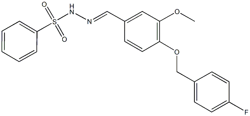 N'-{4-[(4-fluorobenzyl)oxy]-3-methoxybenzylidene}benzenesulfonohydrazide Struktur