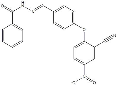 N'-(4-{2-cyano-4-nitrophenoxy}benzylidene)benzohydrazide,494758-70-2,结构式