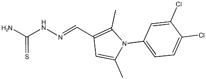 1-(3,4-dichlorophenyl)-2,5-dimethyl-1H-pyrrole-3-carbaldehyde thiosemicarbazone Structure