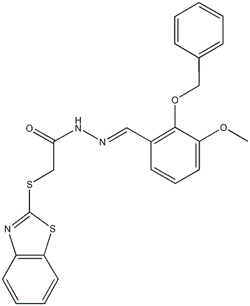494758-80-4 2-(1,3-benzothiazol-2-ylsulfanyl)-N'-[2-(benzyloxy)-3-methoxybenzylidene]acetohydrazide
