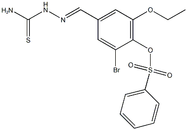 4-[2-(aminocarbothioyl)carbohydrazonoyl]-2-bromo-6-ethoxyphenyl benzenesulfonate|