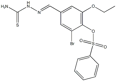 494758-84-8 4-[2-(aminocarbothioyl)carbohydrazonoyl]-2-bromo-6-ethoxyphenyl benzenesulfonate