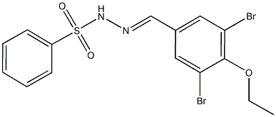 N'-(3,5-dibromo-4-ethoxybenzylidene)benzenesulfonohydrazide 结构式
