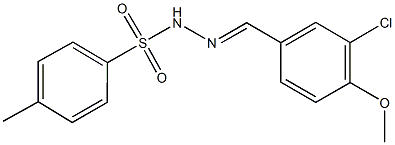 N'-(3-chloro-4-methoxybenzylidene)-4-methylbenzenesulfonohydrazide Structure