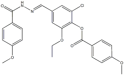 2-chloro-6-ethoxy-4-[2-(4-methoxybenzoyl)carbohydrazonoyl]phenyl 4-methoxybenzoate|