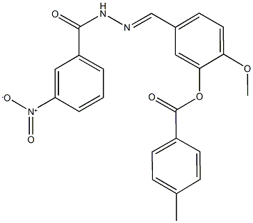 494759-18-1 5-(2-{3-nitrobenzoyl}carbohydrazonoyl)-2-methoxyphenyl 4-methylbenzoate