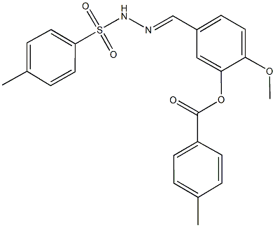 2-methoxy-5-{2-[(4-methylphenyl)sulfonyl]carbohydrazonoyl}phenyl 4-methylbenzoate Structure