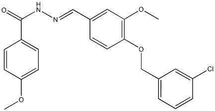 494759-50-1 N'-{4-[(3-chlorobenzyl)oxy]-3-methoxybenzylidene}-4-methoxybenzohydrazide