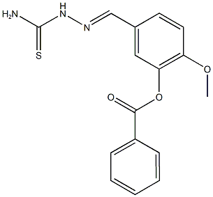 5-[2-(aminocarbothioyl)carbohydrazonoyl]-2-methoxyphenyl benzoate Structure