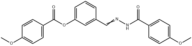 3-[2-(4-methoxybenzoyl)carbohydrazonoyl]phenyl 4-methoxybenzoate Structure