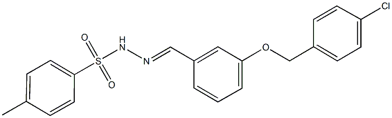 N'-{3-[(4-chlorobenzyl)oxy]benzylidene}-4-methylbenzenesulfonohydrazide 化学構造式