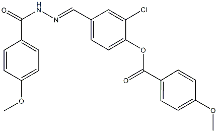 2-chloro-4-[2-(4-methoxybenzoyl)carbohydrazonoyl]phenyl 4-methoxybenzoate,494761-91-0,结构式