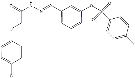 3-{2-[(4-chlorophenoxy)acetyl]carbohydrazonoyl}phenyl 4-methylbenzenesulfonate Structure