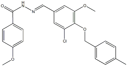 N'-{3-chloro-5-methoxy-4-[(4-methylbenzyl)oxy]benzylidene}-4-methoxybenzohydrazide,494762-05-9,结构式