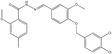 N'-{4-[(3,4-dichlorobenzyl)oxy]-3-methoxybenzylidene}-2-methoxy-4-methylbenzohydrazide|