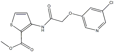 methyl 3-({[(5-chloro-3-pyridinyl)oxy]acetyl}amino)-2-thiophenecarboxylate,494763-29-0,结构式