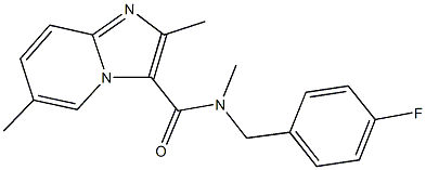 N-(4-fluorobenzyl)-N,2,6-trimethylimidazo[1,2-a]pyridine-3-carboxamide,494763-32-5,结构式