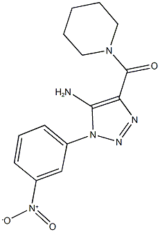 1-[(5-amino-1-{3-nitrophenyl}-1H-1,2,3-triazol-4-yl)carbonyl]piperidine,494763-87-0,结构式