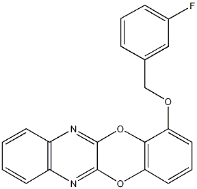 1-[(3-fluorobenzyl)oxy][1,4]benzodioxino[2,3-b]quinoxaline 结构式