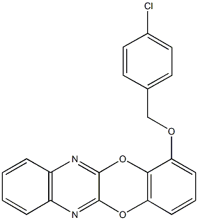 1-[(4-chlorobenzyl)oxy][1,4]benzodioxino[2,3-b]quinoxaline 结构式