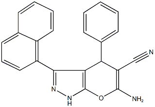 6-amino-3-(1-naphthyl)-4-phenyl-1,4-dihydropyrano[2,3-c]pyrazole-5-carbonitrile|