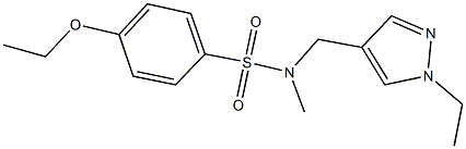 4-ethoxy-N-[(1-ethyl-1H-pyrazol-4-yl)methyl]-N-methylbenzenesulfonamide Struktur