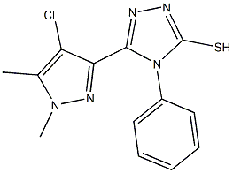 5-(4-chloro-1,5-dimethyl-1H-pyrazol-3-yl)-4-phenyl-4H-1,2,4-triazole-3-thiol|