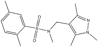 N,2,5-trimethyl-N-[(1,3,5-trimethyl-1H-pyrazol-4-yl)methyl]benzenesulfonamide Structure